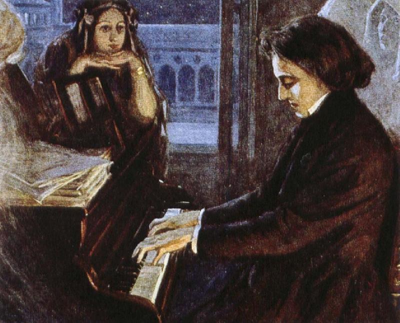 oscar wilde an artist s impression of chopin at the piano composing his preludes